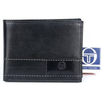 Pánská černá kožená peněženka Sergio Tacchini