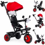 ECOTOYS 3v1 trojkolka s otočným sedadlem a stříškou červená – Sleviste.cz