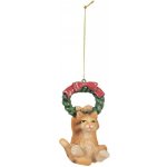Clay Clayre & Eef Závěsná dekorace kočička na zeleném věnečku - 6*5*9 cm -re & Eef – Hledejceny.cz