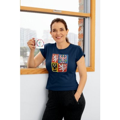 Dámské tričko Czech National Emblem 2025 Navy – Zboží Dáma