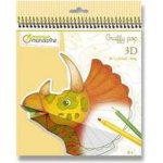 Avenue Mandarine Omalovánky Graffy Pop Mandala 3D Dinosaurus – Hledejceny.cz