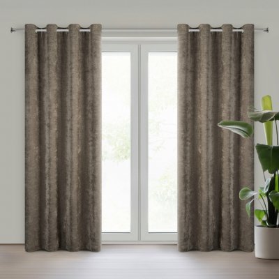 EUROFIRANY ZÁVĚS NA KROUŽCÍCH VANY 140X250 CM BÉŽOVÁ – Hledejceny.cz