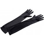 Prima-obchod Dlouhé společenské rukavice saténové, 2 35 cm černá – Zboží Dáma