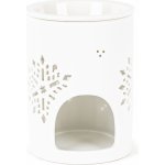 Porcelánová aromalampa Snow flower bílá, 8,5 x 12 cm – Zboží Mobilmania