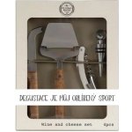 Mediabox Dárková sada na sýr a víno - Degustace je můj oblíbený sport – Hledejceny.cz
