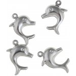 Dutý přívěsek delfín z chirurgické oceli - Obsah balení 10 ks TC 030 – Zboží Dáma