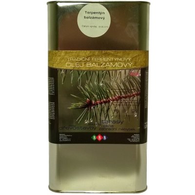 BBB barvy BBB Terpentýn - Terpentýnový olej balzámový 4,5 l – HobbyKompas.cz