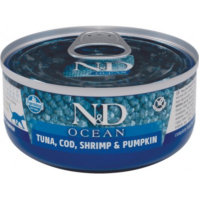 N&D Cat Ocean Kitten Tuna & Cod & Shrimp & Pumpkin 70 g – Hledejceny.cz
