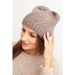 Kesi Dámská zimní čepice s vlnou volného střihu K442 cappuccino krémová – Hledejceny.cz