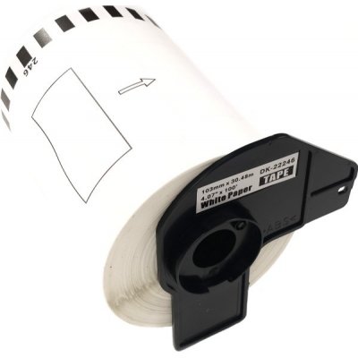 Etikety / štítky pro tiskárny BROTHER QL - typ DK-22246 - kompatibilní - 103 mm x 30,48 m, bílá (papírová samolepící role) – Zboží Živě