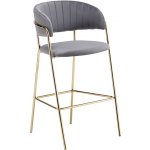 Kondela Dasmin Typ 2 šedohnědá Velvet / gold chrom zlatý – Zboží Mobilmania