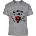 tričko Hellfire Club Stranger Things Šedá – Zboží Mobilmania