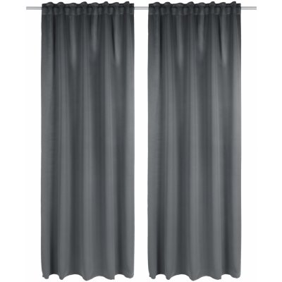 LIVARNO home Sada neprůhledných závěsů, 135 x 254 cm, 2dílná (šedá) – Sleviste.cz