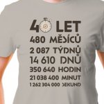 Tričko Výročí svatby 40 let pánské – Zboží Dáma