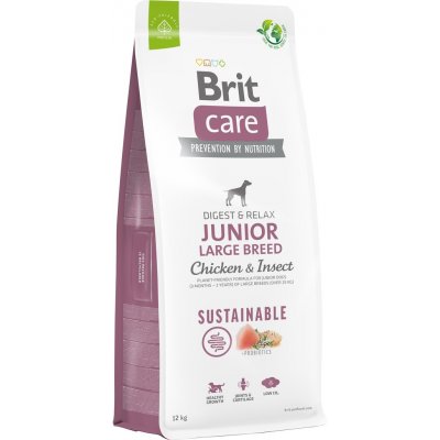 Brit Care Sustainable Junior Large Breed Chicken & Insect 12 kg – Zboží Mobilmania