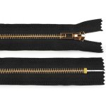Prima-obchod Kovový zip No 5 délka 14 cm (jeansový), barva 322 černá zlatá – Hledejceny.cz
