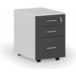 Primo White 3 zásuvky bílá + grafit – Hledejceny.cz