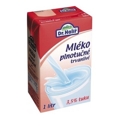 Dr. Halíř Trvanlivé plnotučné mléko 3,5% 1 l – Zboží Mobilmania