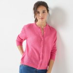 Propínací svetr se stojáčkem růžové dřevo – Zboží Mobilmania