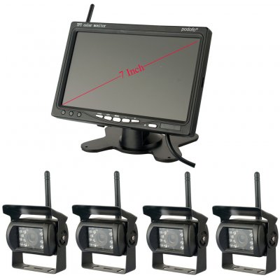 PODOFO Wifi parkovací set TRUCK C0054, 4x 18LED kamera s LCD 7" monitorem | Zboží Auto