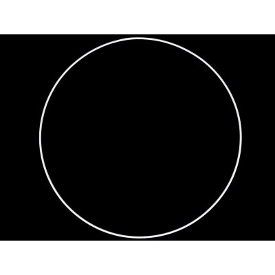 Kovový kruh na lapač snů - průměr 8 cm, bílý