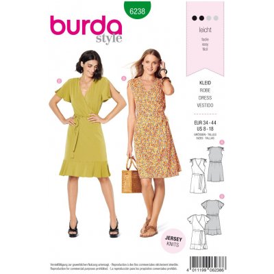 Střih Burda číslo 6238 zavinovací šaty – Hledejceny.cz