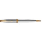 Parker Sonnet Stainless Steel GT kuličkové pero dárková sada s koženým pouzdrem 1502/5291517 – Zboží Živě