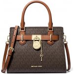 Michael Kors kabelka Hamilton small logo hnědá – Hledejceny.cz