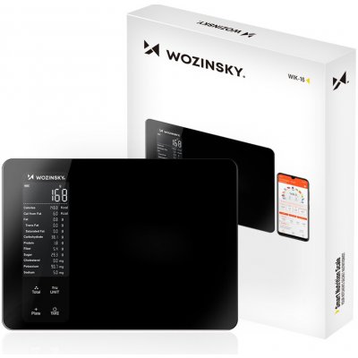 Wozinsky WIK-16 chytrá kuchyňská váha s Bluetooth a nutriční analýzou, černá – Hledejceny.cz