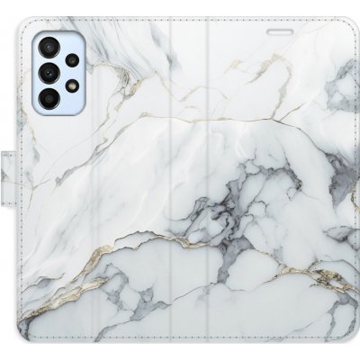 Pouzdro iSaprio Flip s kapsičkami na karty - SilverMarble 15 Samsung Galaxy A23 / A23 5G – Zbozi.Blesk.cz