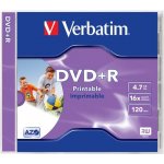 Verbatim DVD+R 4,7GB 16x, AZO, printable, jewel, 1ks (43508) – Hledejceny.cz