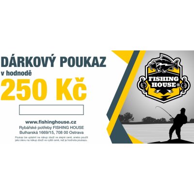 Fishing House Dárkový poukaz 250 Kč Varianta: Elektronický – Zbozi.Blesk.cz