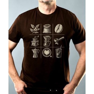 Káva koláž pánské tričko – Zbozi.Blesk.cz