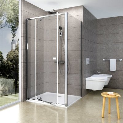 Ravak Pivot PDOP1+PPS Sprchový kout obdélníkový 80x90 cm Barevné provedení: lesk (rám, madla a panty v provedení chrom) – Zbozi.Blesk.cz