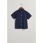 Gant Reg. Linen Ss Shirt modrá – Zboží Dáma