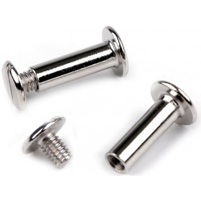 Knihařský šroub 12; 16; 20 a 25 mm - (16 mm) nikl (10 pár) – Sleviste.cz