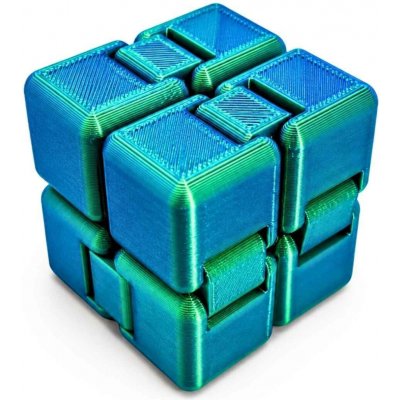 Antistresová kostka Infinity Cube Svíčkománie3D Modro zelená lesklá – Zboží Mobilmania