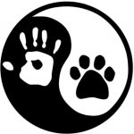 Samolepka (na auto, notebook) Yin yang - tlapka a ruka (černá) 2 – Zboží Živě