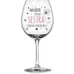 Nekupto Sklenice na víno Naprosto úžasná sestra 440 ml – Zboží Mobilmania