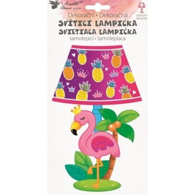 Room Decor Lampička samolepicí svítící LED plameňák 27 cm – Zboží Mobilmania