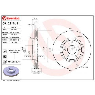 BREMBO Brzdový kotouč COATED DISC LINE - 300 mm BRE 09.D210.11 – Sleviste.cz