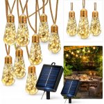 Polux Solární zahradní girlanda Teplá bílá 3000K 10x koule LED – Hledejceny.cz