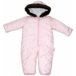 Baby Nellys ® Kombinéza s kapucí a kožíškem prošívaná bez šlapek sv. růžová – Sleviste.cz