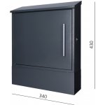 Poštovní schránka, max. formát listu A4, antracit – Hledejceny.cz