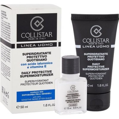 Collistar Man Lenea Uomo energizující gelový krém 50 ml + voda po holení pro citlivou pleť 15 ml dárková sada – Hledejceny.cz