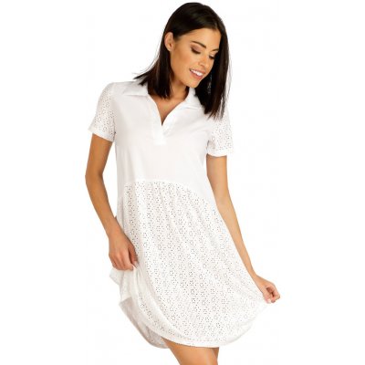 Litex dámské šaty s krátkým rukávem 5D001 Bílá – Zboží Mobilmania