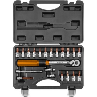 NEO Tools sada klíč momentový 1/4\" 5-25Nm, příslušenství v kufru 08-821 – Hledejceny.cz