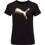 Puma ESSENTIALS METALLIC TEE černá – Sleviste.cz