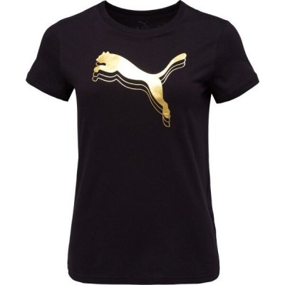 Puma ESSENTIALS METALLIC TEE černá – Sleviste.cz
