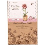 Robotime Dřevěná květina - Růžová růže – Zboží Mobilmania